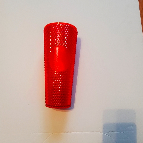 Starbucks Coffee Mexico Berry Iridescent Blush Coral Studded 24oz Tumbler No Lid - Picture 1 of 4
